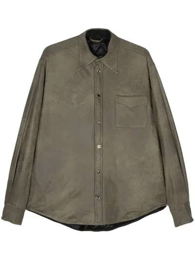 4sdesigns Bd Quilted Shirt Jacket In Brown