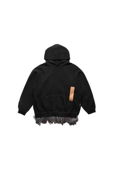 4sdesigns Feather Trim Hoody Black
