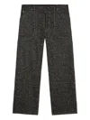 4sdesigns Herringbone Trousers In Grey