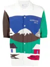 4SDESIGNS LANDSCAPE INTARSIA-KNIT SHIRT