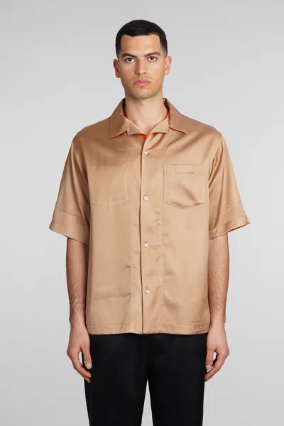 4sdesigns Short-sleeves Reversible Shirt In Beige