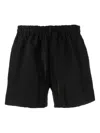 4sdesigns Textured Elasticated Shorts In Black