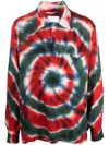 4sdesigns Tie-dye Swirl-print Shirt In 红色