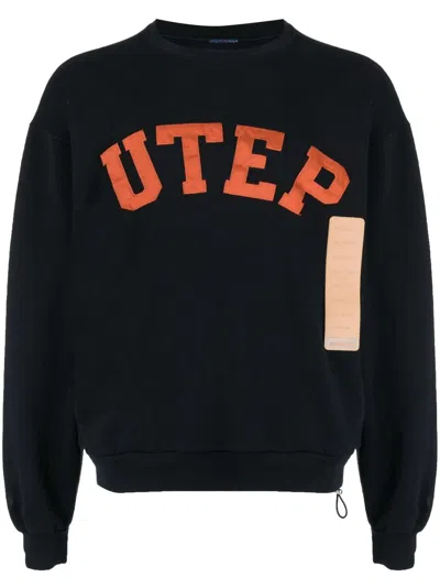 4sdesigns Utep-print Cotton Sweatshirt In Blue