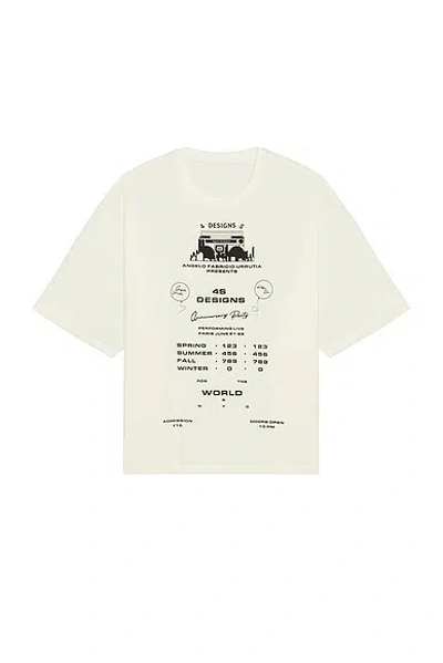 4sdesigns Woven T-shirt In Off White