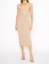 4si3nna Athena Dress In Tan In Multi