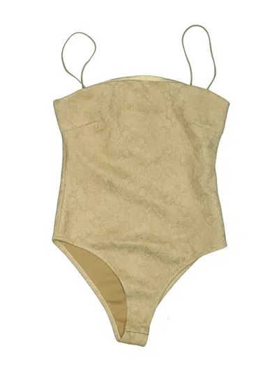Pre-owned 4si3nna Bodysuit In Tan
