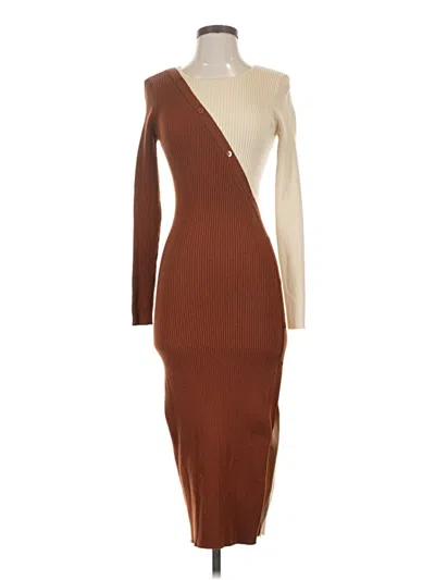 Pre-owned 4si3nna Casual Dress In Brown