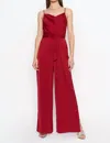 4SI3NNA ESME SOPHISTICATED JUMPSUIT IN RED