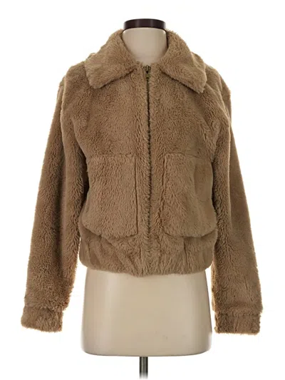 Pre-owned 4si3nna Faux Fur Jacket In Brown