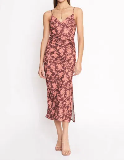 4si3nna Jessika Charming Midi Dress In Floral In Pink