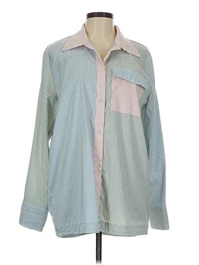 Pre-owned 4si3nna Long Sleeve Blouse In Blue