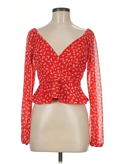 Pre-owned 4si3nna Long Sleeve Blouse In Red