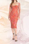 4si3nna Palmina Dress In Orange Print In Multi