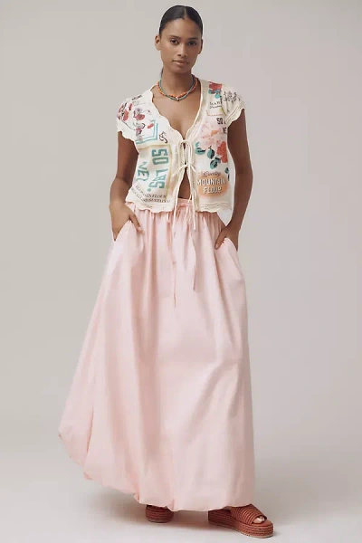 4si3nna Poplin Bubble Maxi Skirt