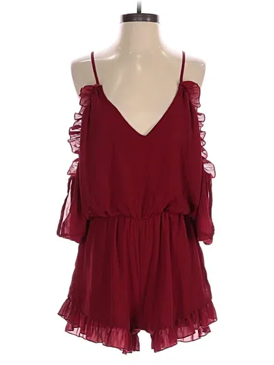 Pre-owned 4si3nna Romper In Burgundy