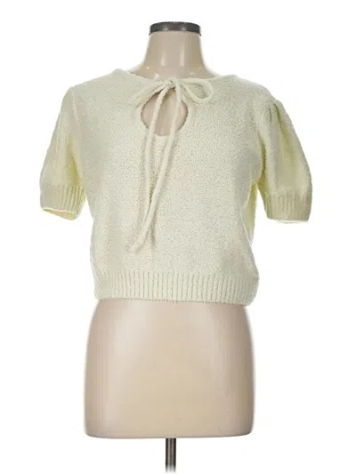 4si3nna Short Sleeve Top Green Tie Neck Tops
