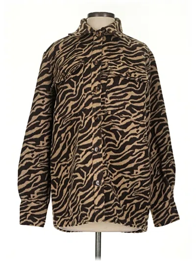 Pre-owned 4si3nna Windbreaker Jacket In Brown