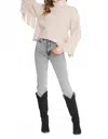 4si3nna Winston Fringe Sweater In Beige In Neutral