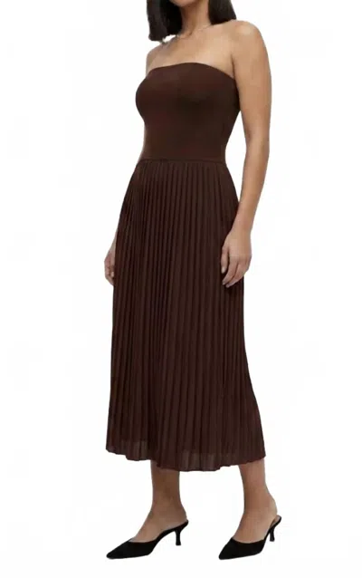 4th & Reckless Anya Corset Dress In Chocolate In Brown