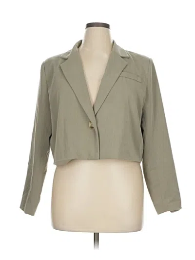 Pre-owned 4th & Reckless Blazer Jacket In Green