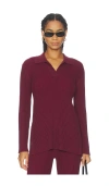 4th & Reckless Calrine Knit Top In Burgundy