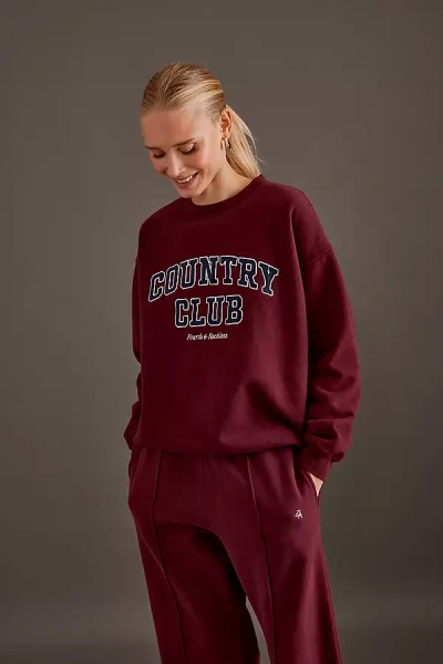 4th & Reckless Charli Sweatshirt In Burgundy-red