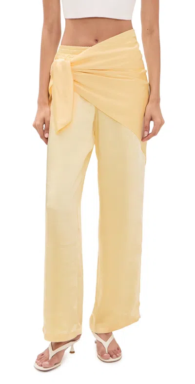 4th & Reckless Corbie Trousers Lemon In Neutral