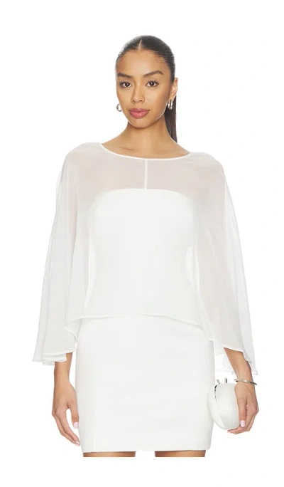 4th & Reckless Edwina Chiffon Cape In White
