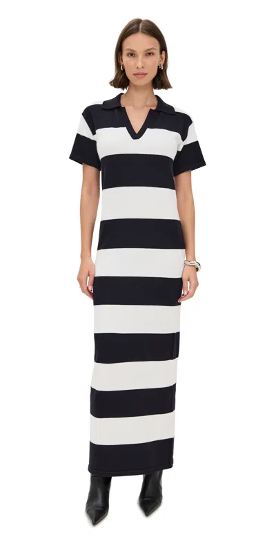 4th & Reckless Esme Dress Stripe In Black