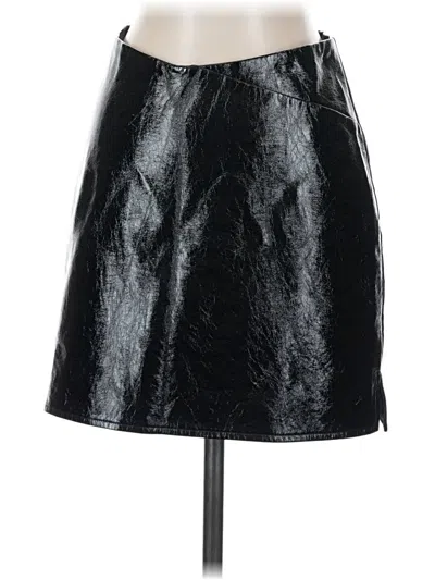 4th & Reckless Faux Leather Skirt In Black