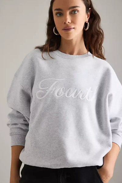 4th & Reckless Fourth Script Slogan Sweatshirt In Gray