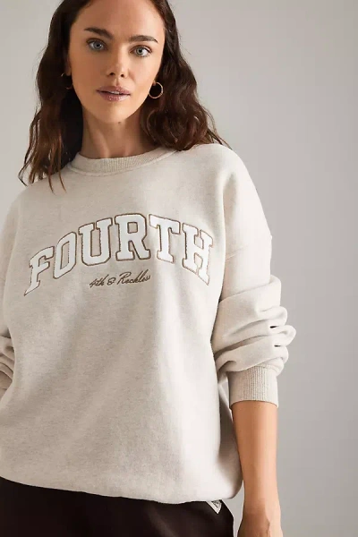 4th & Reckless Fourth Slogan Sweatshirt In White