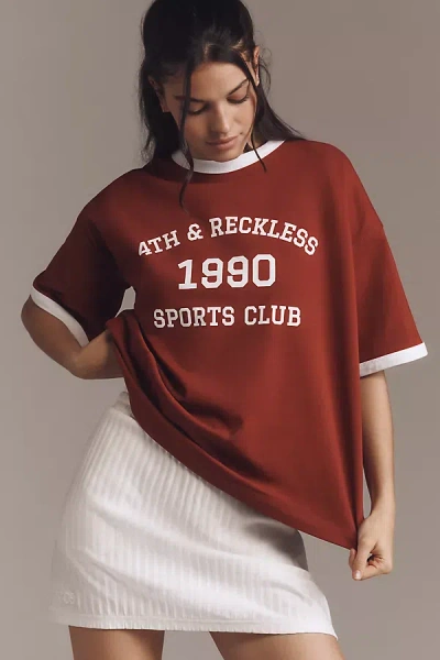 4th & Reckless Kayleigh Graphic Tee In Red