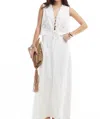 4th & Reckless Kennedy Maxi Skirt In Off White/black In Multi
