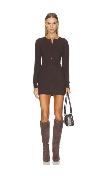 4th & Reckless Lenne Sweater Knit Dress In Brown