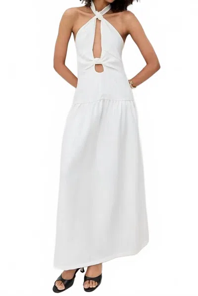 4TH & RECKLESS LEONA MAXI DRESS IN OFF WHITE