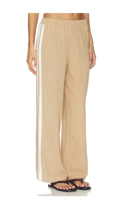 4th & Reckless Linen Tameka Trousers In Brown