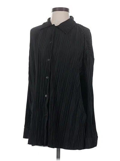 Pre-owned 4th & Reckless Long Sleeve Blouse In Black