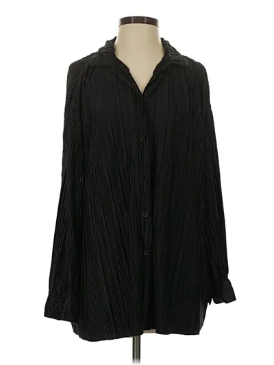 Pre-owned 4th & Reckless Long Sleeve Blouse In Black