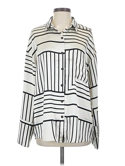 Pre-owned 4th & Reckless Long Sleeve Blouse In Ivory