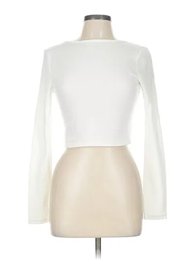 Pre-owned 4th & Reckless Long Sleeve Top Ivory Boatneck Tops