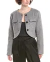 4th & Reckless Mable Wool-blend Cardigan In Gray