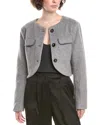 4th & Reckless Mable Wool-blend Cardigan In Gray