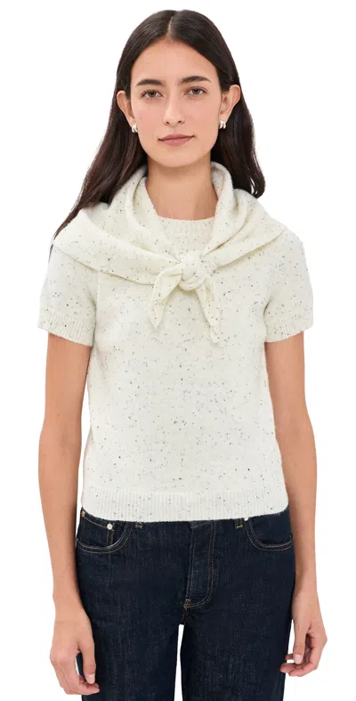 4th & Reckless Malo Knitted Top Cream In White