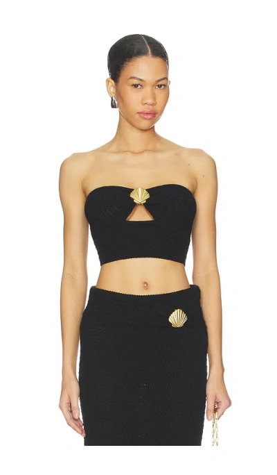 4th & Reckless Nala Crochet Top In Black