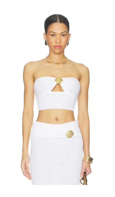 4th & Reckless Nala Crochet Top In White