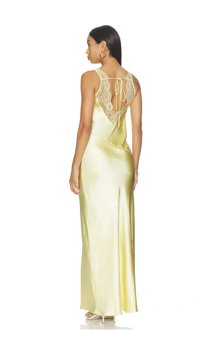 4th & Reckless Penelope Satin Maxi Dress In White