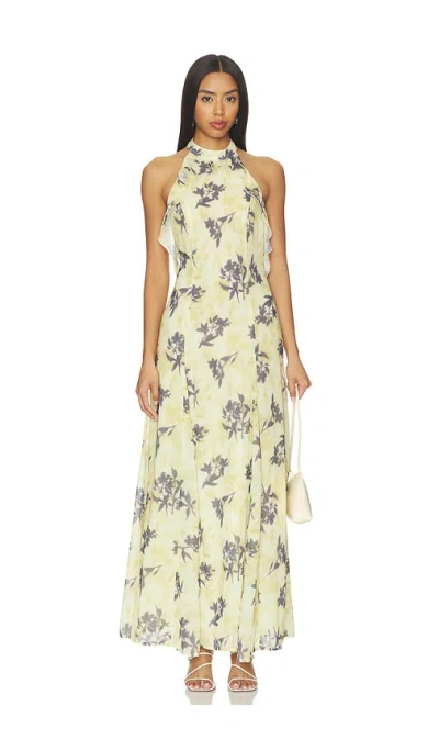 4th & Reckless Portia Open Back Maxi Dress In Multi