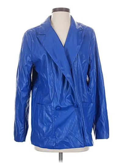 Pre-owned 4th & Reckless Raincoat In Blue